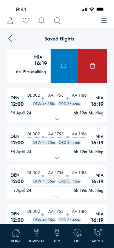 Figma saved flights