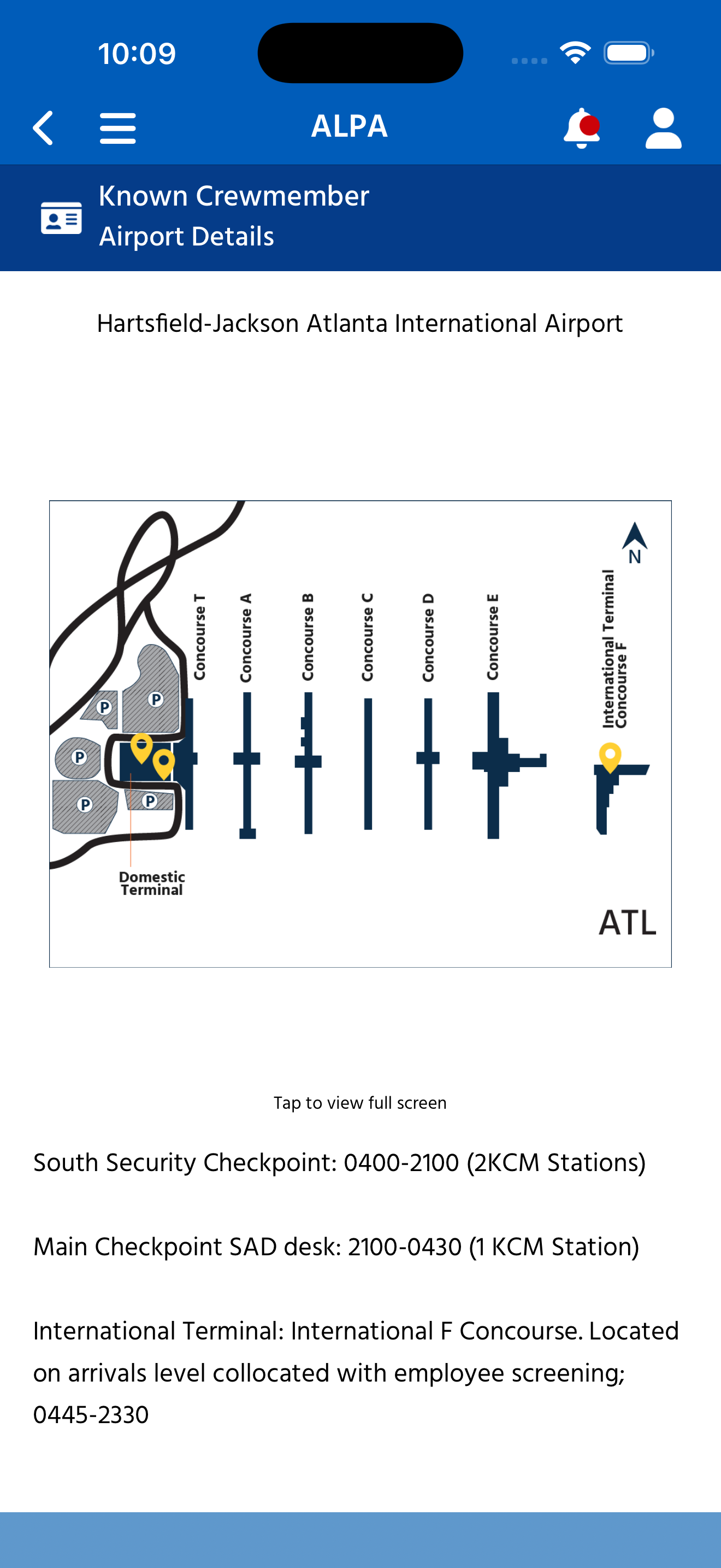 Shipped XAML airport detail screen, ATL