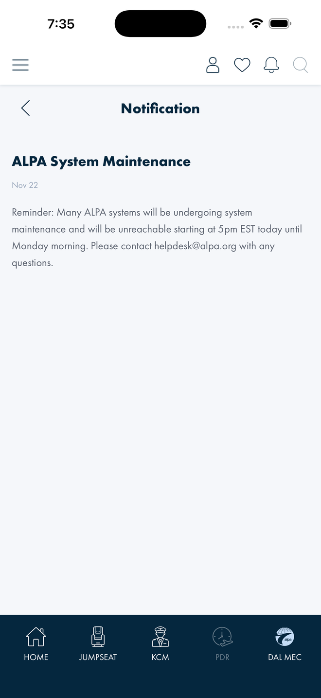 Blazor comms notification detail at /notifications/comms/112778