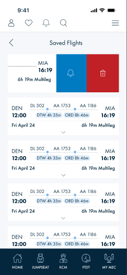 Saved Flights