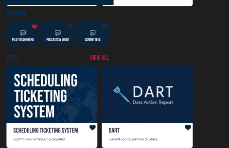 DAL Home Navigate row and Tools feed