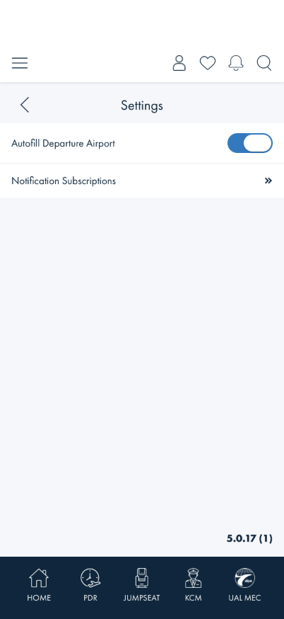 Settings page after toggling Diagnostic Mode off — DIAGNOSTICS group gone