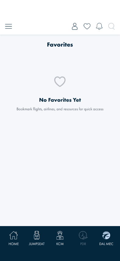 No Favorites Yet empty state