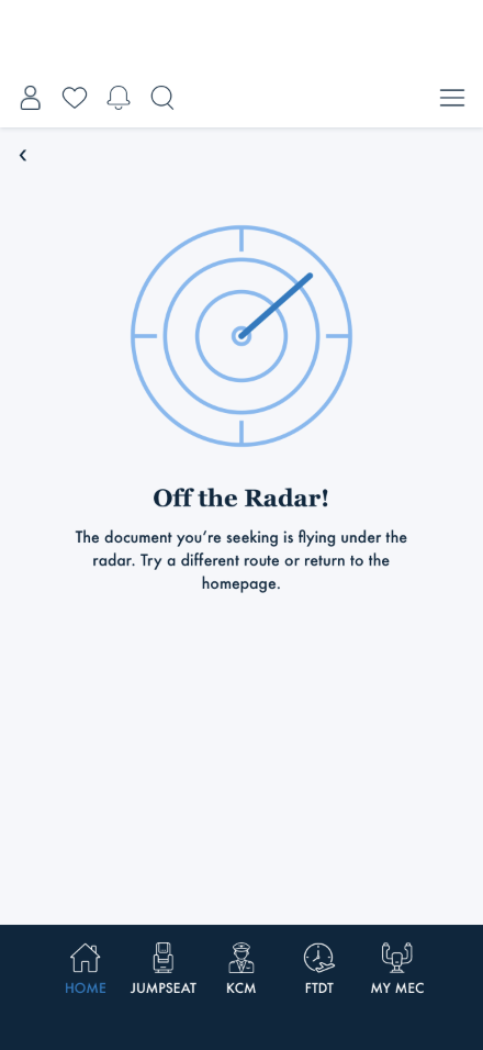 Off the Radar fallback page
