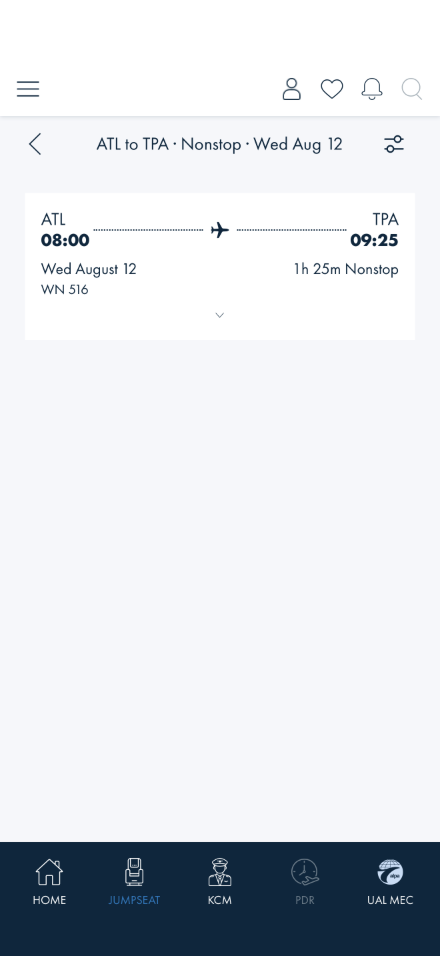 Nonstop results list