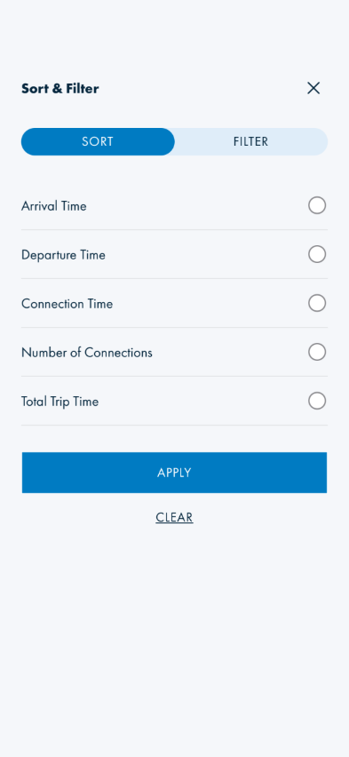 Filter panel with a staged airline