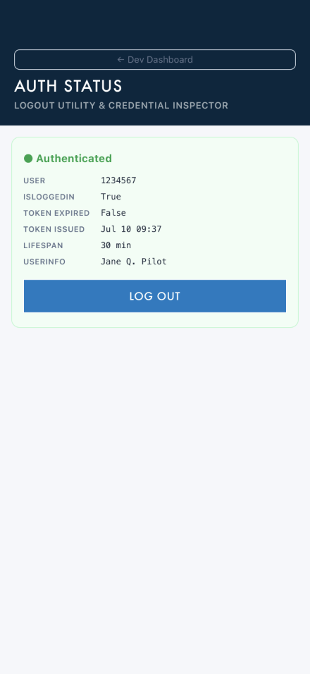 Auth Status while signed in
