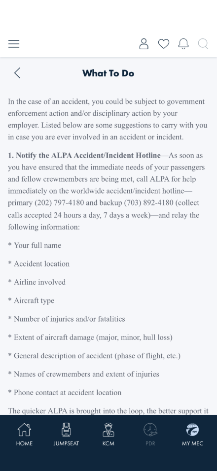 What To Do detail page showing CMS-authored body text with a numbered checklist