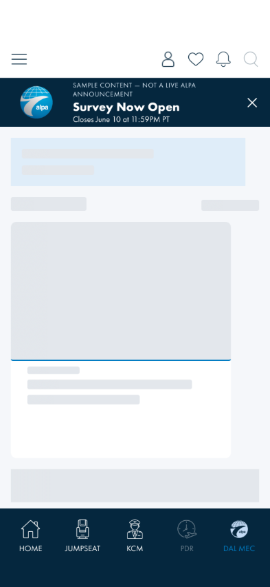 Structured promo banner at the top of Home