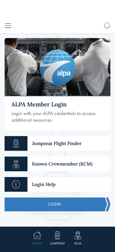 Signed-out /alpa landing, no refresh pill