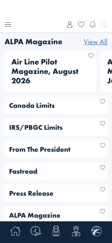 Home at the largest accessibility text size: icons-only tab bar, magazine card without its photo
