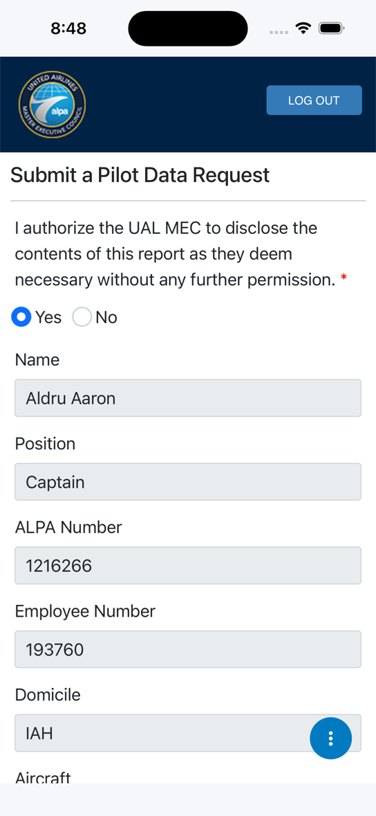 PDR page in the in-app browser at the default text size