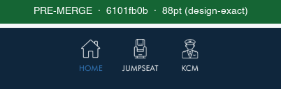 Pre-merge bottom nav, 88pt bar height